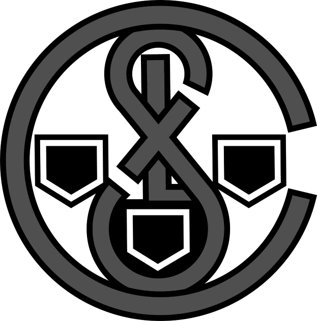 Ein schwarzes und weißes Logo mit einem weißen Anker in der Mitte eines schwarzen Kreises mit einer weißen Umrandung und den darunter geschriebenen Worten 'Real Madrid' in Weiß.